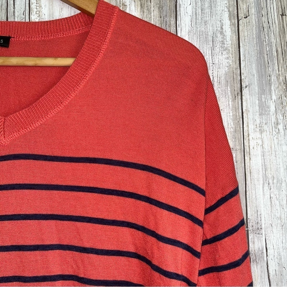 Talbots Red Striped Long Sleeve - Picture 2 of 4